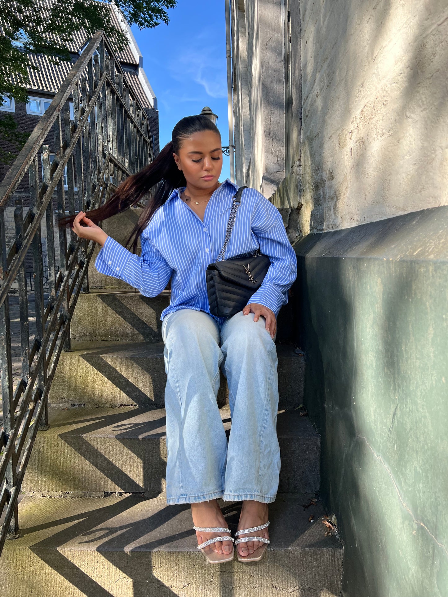 Blue Striped Blouse