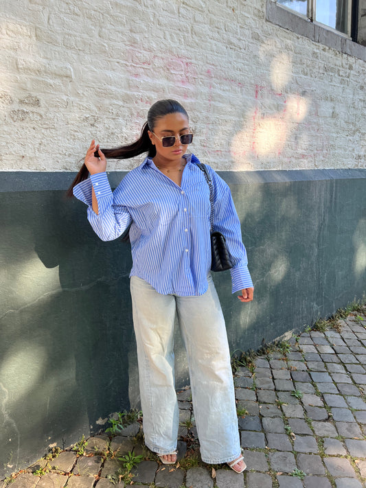 Blue Striped Blouse