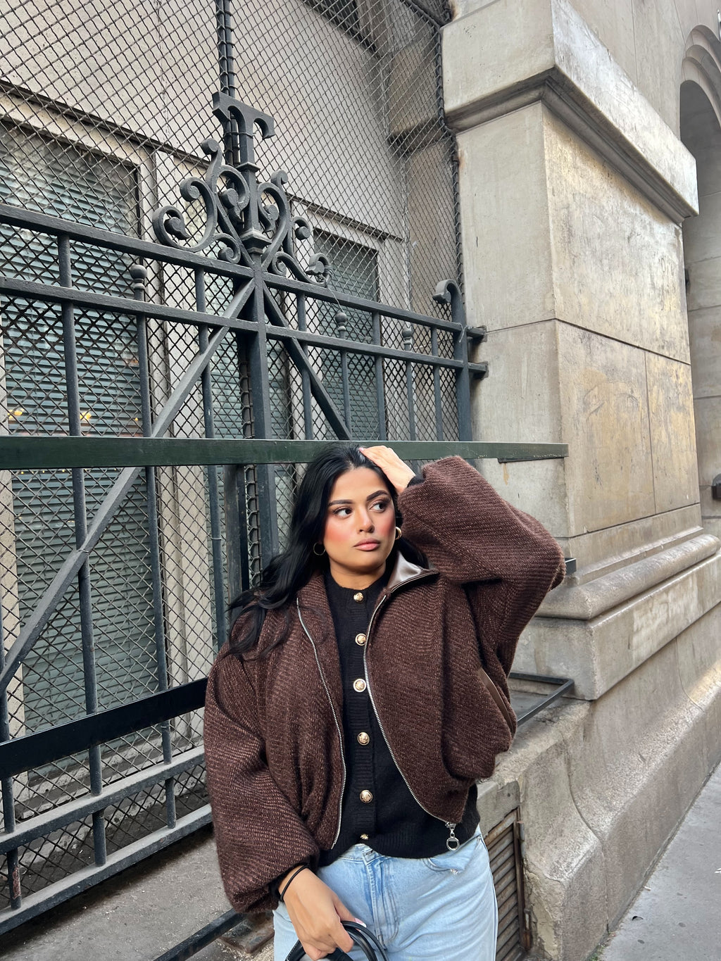 Bomber Jacket – Chocolate Brown